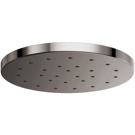 Brizo Essential 1.75 GPM 14" Single Function Round Metal Raincan Shower Head with H2Okinetic Technology Brilliance Black Onyx