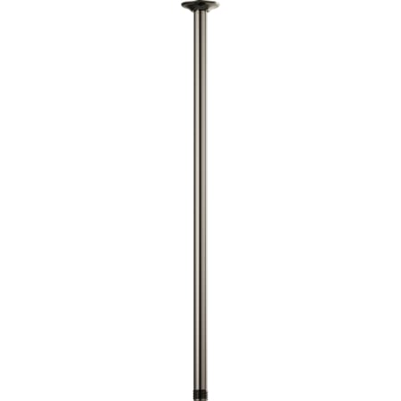 Brizo Essential 24" Ceiling Mounted Shower Arm with Round Flange Brilliance Black Onyx