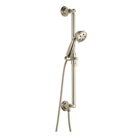 Brizo Rook 1.75 GPM Multi Function Hand Shower Package - Includes Slide Bar, Hose, and Wall Supply Brilliance Polished Nickel