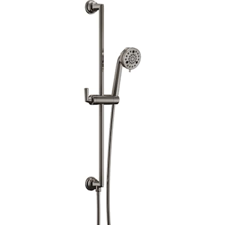 Brizo Beauclere 1.75 GPM Multi Function Hand Shower Set with Slide Bar, Hose and Integrated Wall Elbow Brilliance Black Onyx