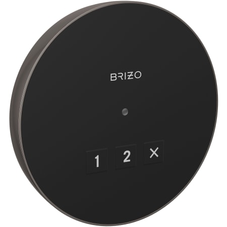 Brizo Mystix Round Auxiliary Exterior Steam Control with LED Indicator - Less Interior Interface Lumicoat Black Onyx
