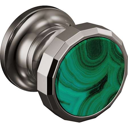 Brizo Beauclere Wheel Handles with Malachite Insert for Wall Mounted Bathroom Faucet Brilliance Black Onyx / Malachite