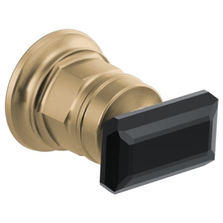 Brizo Invari Single Handle Wall Mount Faucet Crystal Handle - Limited Lifetime Warranty Luxe Gold / Black Crystal