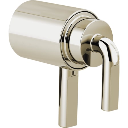 Brizo Litze Handle Kit for Thermostatic Valve Trim with Integrated Volume Control - Notch Lever Handle Brilliance Polished Nickel