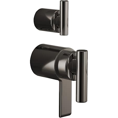 Brizo Roccesco Lever Handle Kit for Thermostatic Valve Trim with Integrated Diverter Brilliance Black Onyx