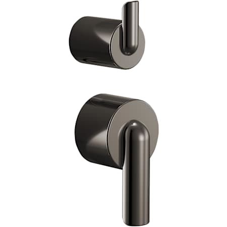Brizo Roccesco Bent Lever Handle Kit for Pressure Balance Valve Trim with Integrated Diverter Brilliance Black Onyx