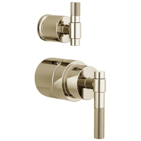 Brizo Litze Handle Kit for Pressure Balance Valve Trim with Integrated Diverter - T-Lever Brilliance Polished Nickel