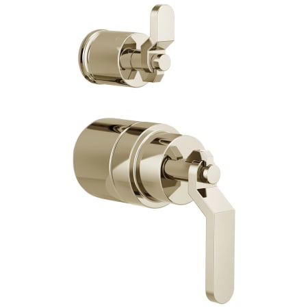 Brizo Litze Handle Kit for Pressure Balance Valve Trim - Industrial Levers Brilliance Polished Nickel