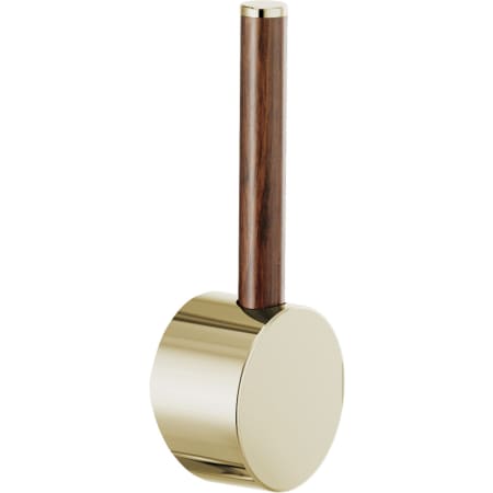 Brizo Odin Bar Faucet Lever Handle with Wood Accent Brilliance Polished Nickel / Wood