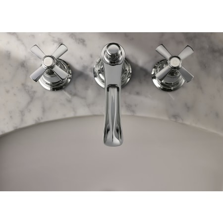 Brizo-HX5361-Top View of Faucet in Chrome with Cross Handles