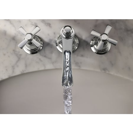 Brizo-HX5361-Top View of Running Faucet in Chrome with Cross Handles