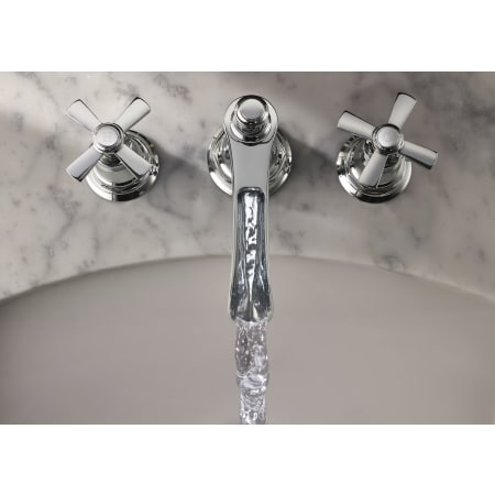 Brizo-HX5361-Top View of Running Faucet in Chrome with Cross Handles
