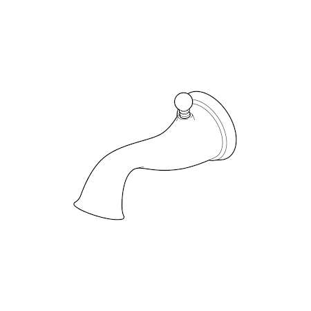 Brizo Traditional 7" Integrated Diverter Tub Spout Brilliance Brass