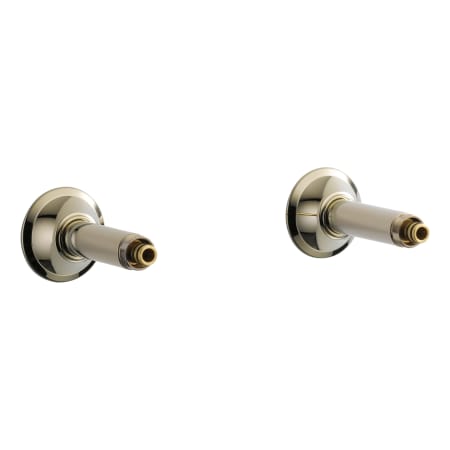 Brizo Wall Mount Tub Filler Unions Brilliance Polished Nickel