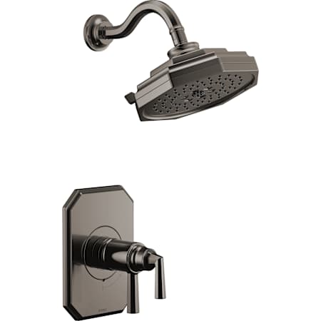 Brizo Beauclere Shower Only Trim Package with 1.75 GPM Multi-Function Function Shower Head Brilliance Black Onyx