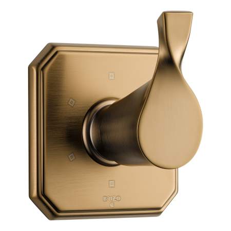 Brizo Virage Six Function Diverter Valve Trim Less Rough-In Valve - Three Independent Positions, Three Shared Positions Brilliance Brushed Bronze