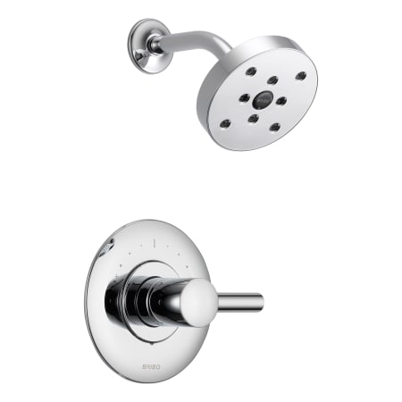 Brizo Shower Valve Trim Single Handle Pressure Balance Less Tub Spout with H2Okinetic Technology from the Euro Collection Chrome