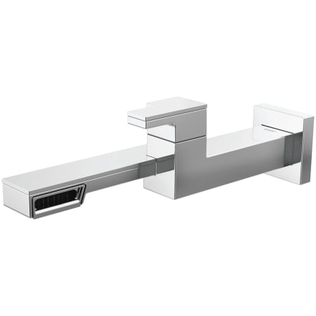 Brizo Frank Lloyd Wright 1.2 GPM Wall Mounted Single Handle Bathroom Faucet with Side Spout Laminar Flow - Less Rough-in and Drain Assembly Chrome