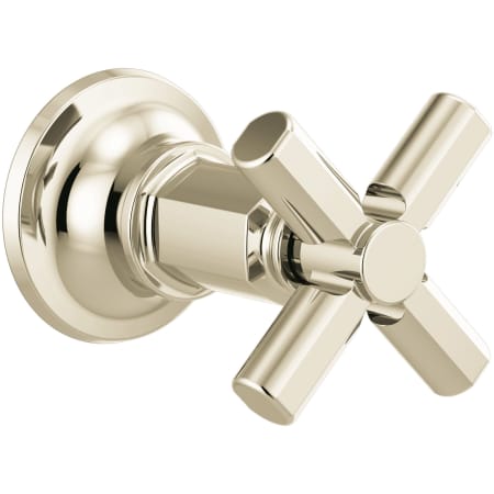 Brizo Invari Volume Control Valve Trim with Cross Handle - Limited Lifetime Warranty Brilliance Polished Nickel