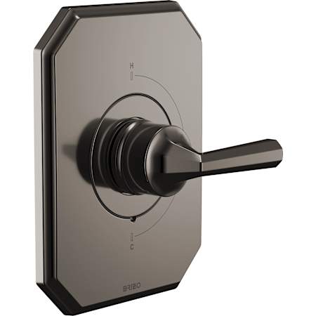 Brizo Beauclere Sensori Thermostatic Valve Trim Only - Less Handle and Rough In Brilliance Black Onyx