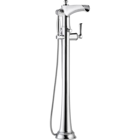 Brizo Rook Floor Mounted Tub Filler with and Personal Handshower and Built-In Diverter - Less Valve Chrome