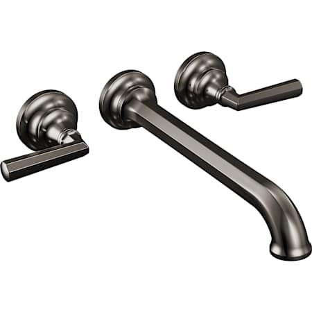 Brizo Beauclere 2 Handle Wall Mounted Tub Filler - Less Handles and Rough In Brilliance Black Onyx