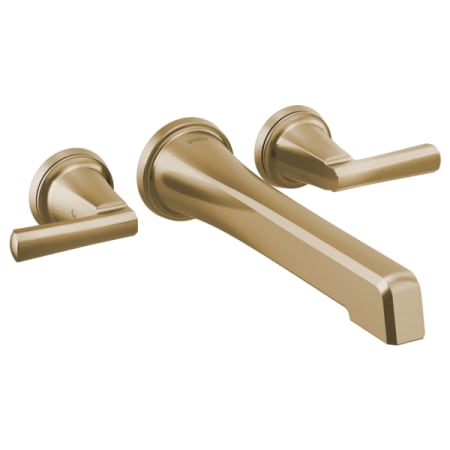 Brizo Levoir Wall Mounted Widespread Tub Filler - Less Handles and Rough In Luxe Gold