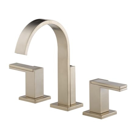 Brizo Siderna 1.2 GPM Widespread Bathroom Faucet with Pop-Up Drain Assembly Less Handles - Limited Lifetime Warranty Brilliance Brushed Nickel