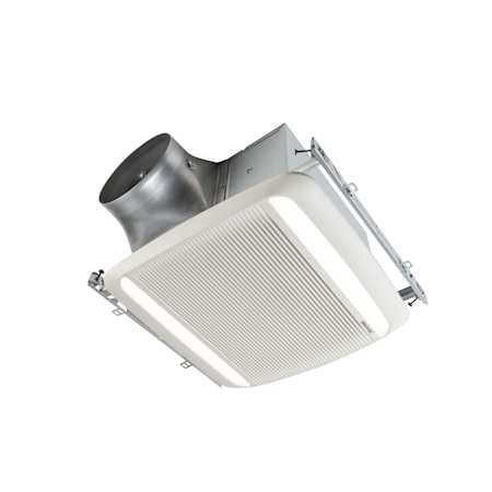 Broan 110 CFM .8 Sone Ceiling Mounted HVI Certified Bath Fan with Fluorescent Lighting and Night Light from the ULTRA PRO Series White