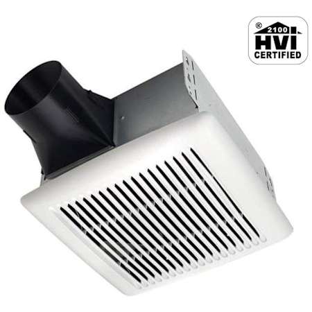 Broan 50 CFM 0.5 Sone Ceiling Mounted Energy Star Certified Bath Fan White