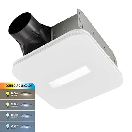 Broan Roomside 80 CFM 0.7 Sone Ceiling Mounted Energy Star Certified Bath Fan with CleanCover™ Grille and FoldAway™ Mounting Ears N/A