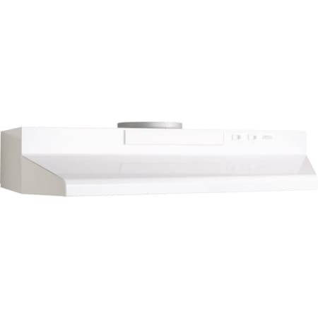 Broan 160 - 190 CFM 36 Inch Wide  Wide Steel Under Cabinet Range Hood with Washable Filters and Axial Fan from the Economy Collection White on White