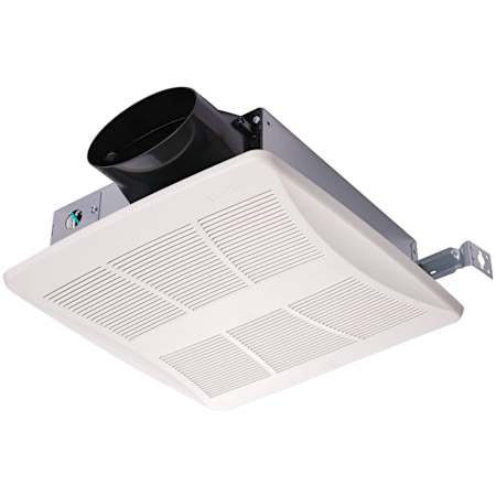 Broan Lo-Profile DC 50 - 100 CFM 0.4, 0.9, 1.2 Sone Ceiling / Wall Mounted Energy Star Certified Bath Fan White