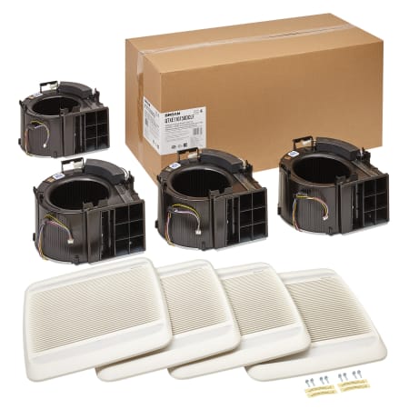 Broan QT DC 150 CFM 0.7 Sone Integrated LED Exhaust Fan Finish Project Pack with Energy Star Rating - Pack of 4 White