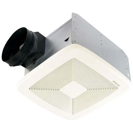 Broan QT Series 150 CFM 1.4 Sone Ceiling Mounted Energy Star Certified Bath Fan White
