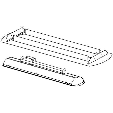 Bromic Heating Ceiling Recess Kit for Tungsten 2000 and 4000W Series Heaters White