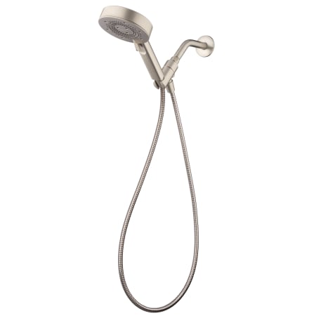 Brondell Yuba 1.5 GPM Multi-Function Hand Shower with Focused Spray and Dual Pause Mode Brushed Nickel