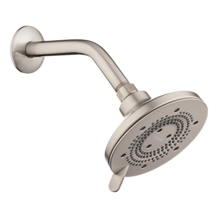 Brondell Yuba 1.5 GPM Multi Function Shower Head with Power Spray and Dual Pause Mode Brushed Nickel