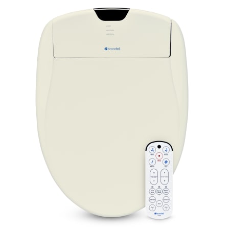 Brondell Swash Round Bidet Seat with Wireless Remote, Warm Air Dryer and Nightlight Technology Biscuit