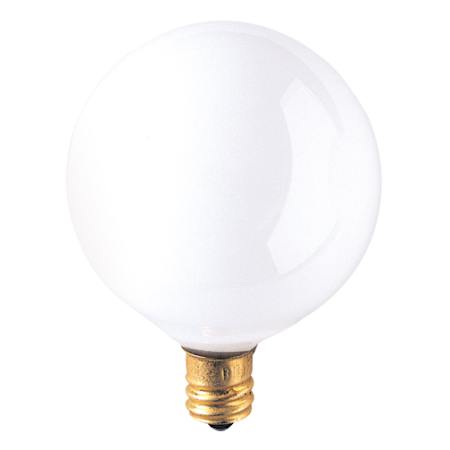 Bulbrite 25 Watt Dimmable G16.5 Candelabra (E12) Incandescent Bulb- 180 Lumens and 2700K White