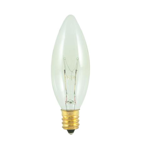 Bulbrite 40 Watt Dimmable B8 Candelabra (E12) Incandescent Bulb- 280 Lumens and 2700K Clear