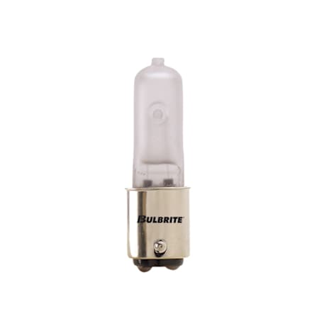 Bulbrite 100 Watt Dimmable T4 BA15D Halogen Bulb- 1520 Lumens and 2900K Frost