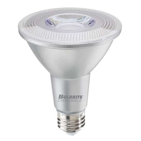 Bulbrite 10 Watt Dimmable PAR30LN Medium (E26) LED Bulb- 800 Lumens, 3000K, and 80CRI Clear