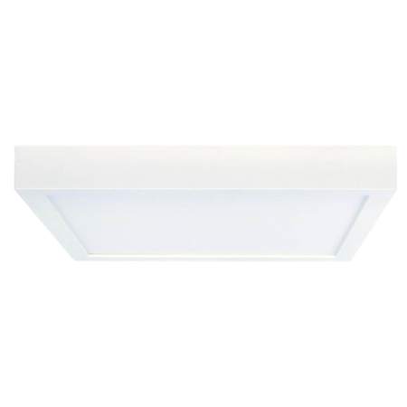 Bulbrite 9" Wide LED Flush Mount Square Ceiling Fixture - Square Silver / 2700K