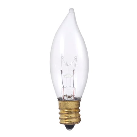 Bulbrite Pack of (50) 15 Watt Vintage Edison Dimmable CA8 Candelabra (E12) Incandescent Bulbs - 75 Lumens and 2700K Clear