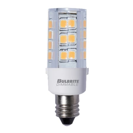Bulbrite Pack of (2) 4.5 Watt Dimmable T4 Candelabra (E12) LED Bulbs - 400 Lumens, 3000K, and 80CRI Clear