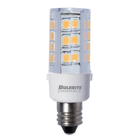 Bulbrite Pack of (2) 4.5 Watt Dimmable T4 Candelabra (E12) LED Bulbs - 400 Lumens, 2700K, and 80CRI Clear