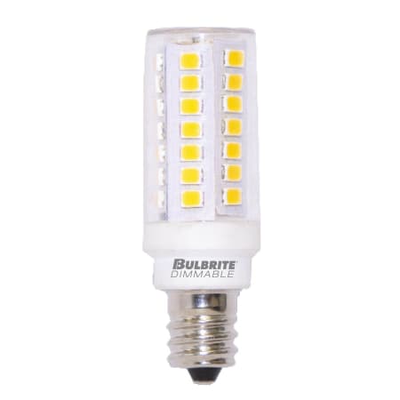 Bulbrite Pack of (2) 5 Watt Dimmable T6 Mini Candelabra (E11) LED Bulbs - 550 Lumens, 2700K, and 80CRI Clear