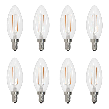 Bulbrite Pack of (8) 4 Watt Dimmable B11 Candelabra (E12) LED Bulbs - 350 Lumens, 3000K, and 80CRI Clear