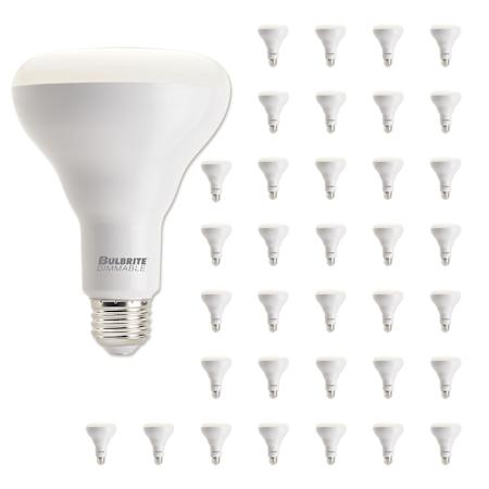 Bulbrite Pack of (36) 8 Watt Dimmable BR30 Medium (E26) LED Bulbs- 650 Lumens, 2700K, and 80CRI Frost